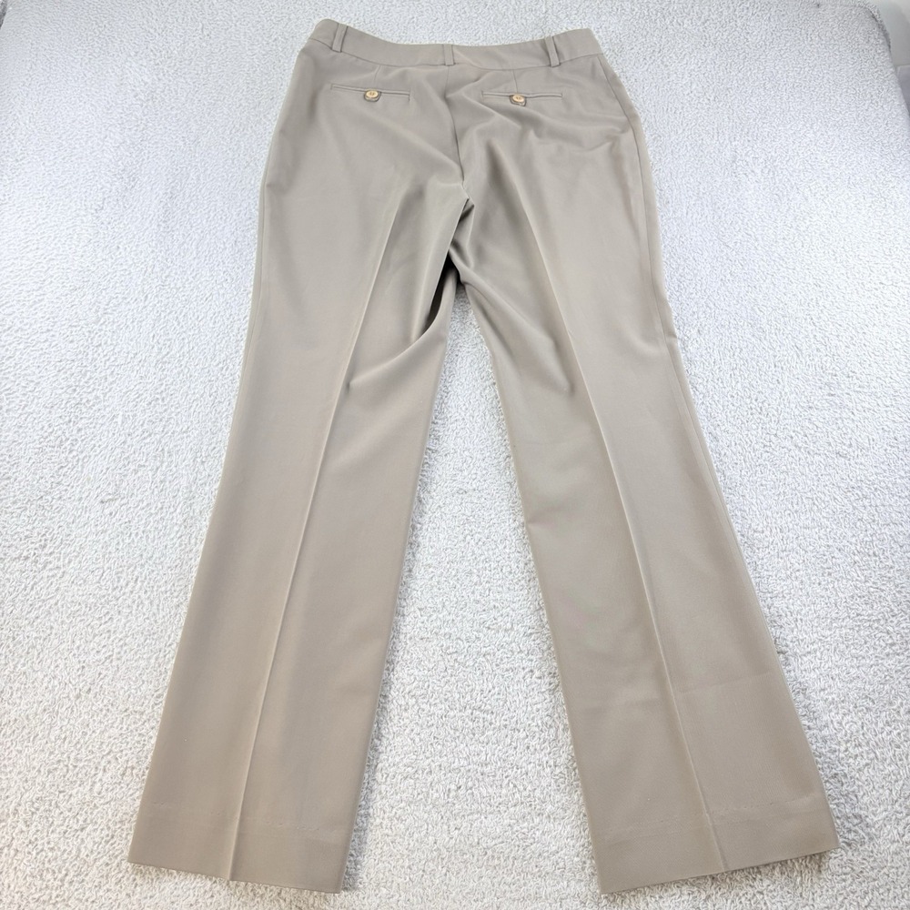 Mieka Straight Leg Dress Pants Taupe Womens EU 42 US 10 12 Made in France - Picture 15 of 15